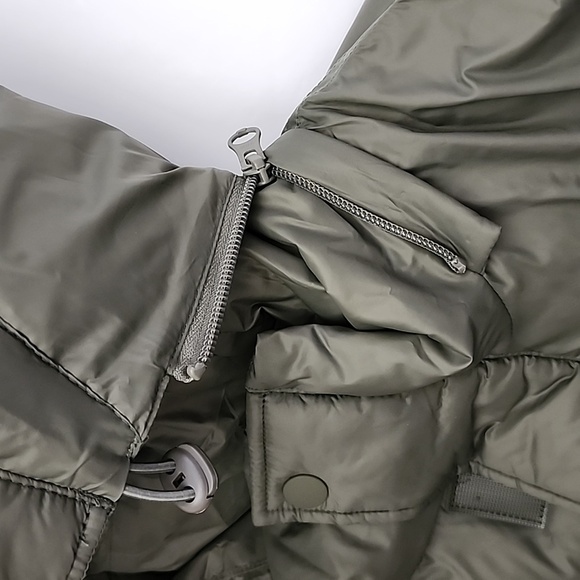 Hudson North Men's Olive Green Down Winter Hooded Puffer Parka  Coat Sz Medium - Picture 8 of 15